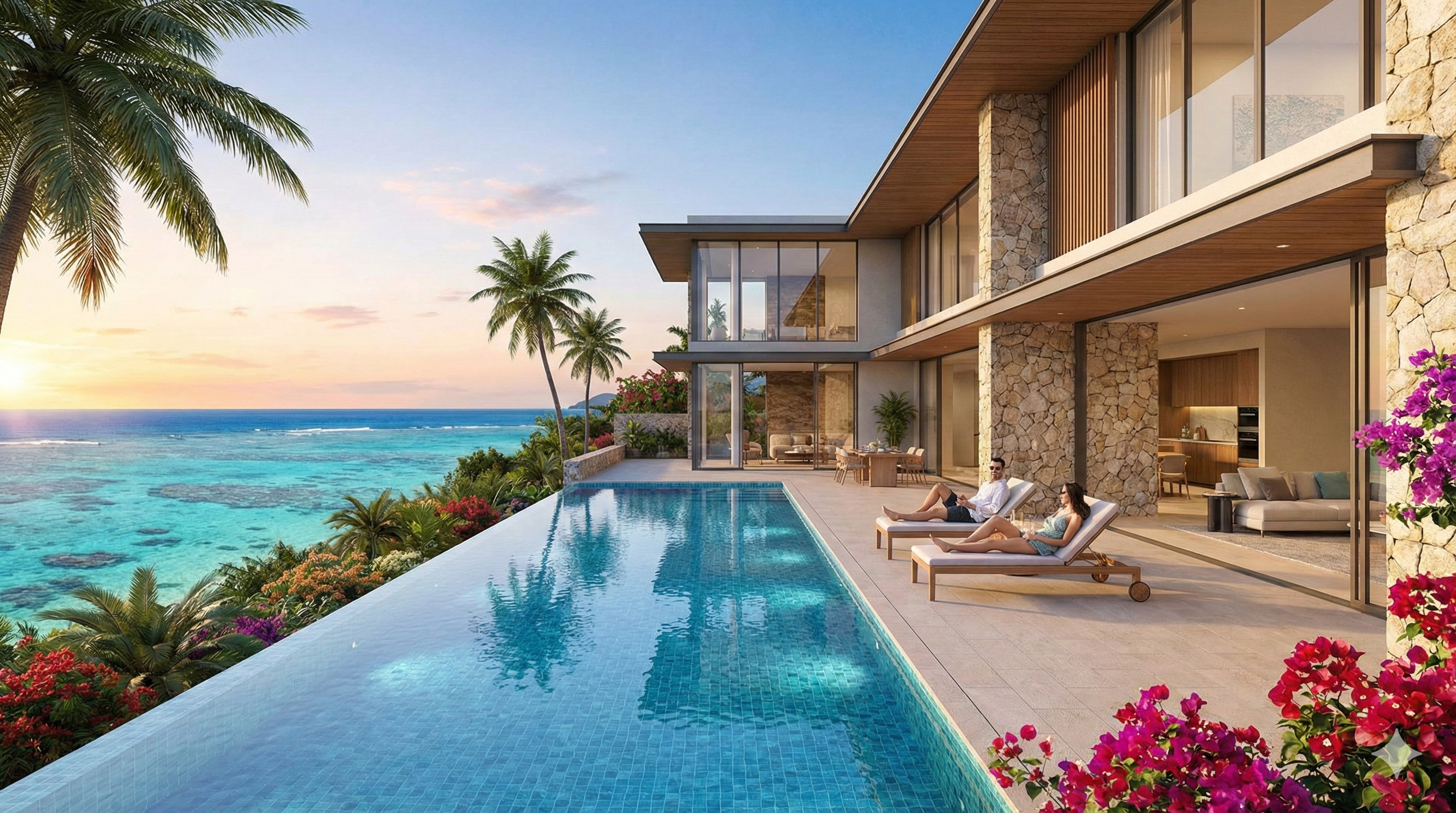 沖縄の高級プライベートヴィラとプール